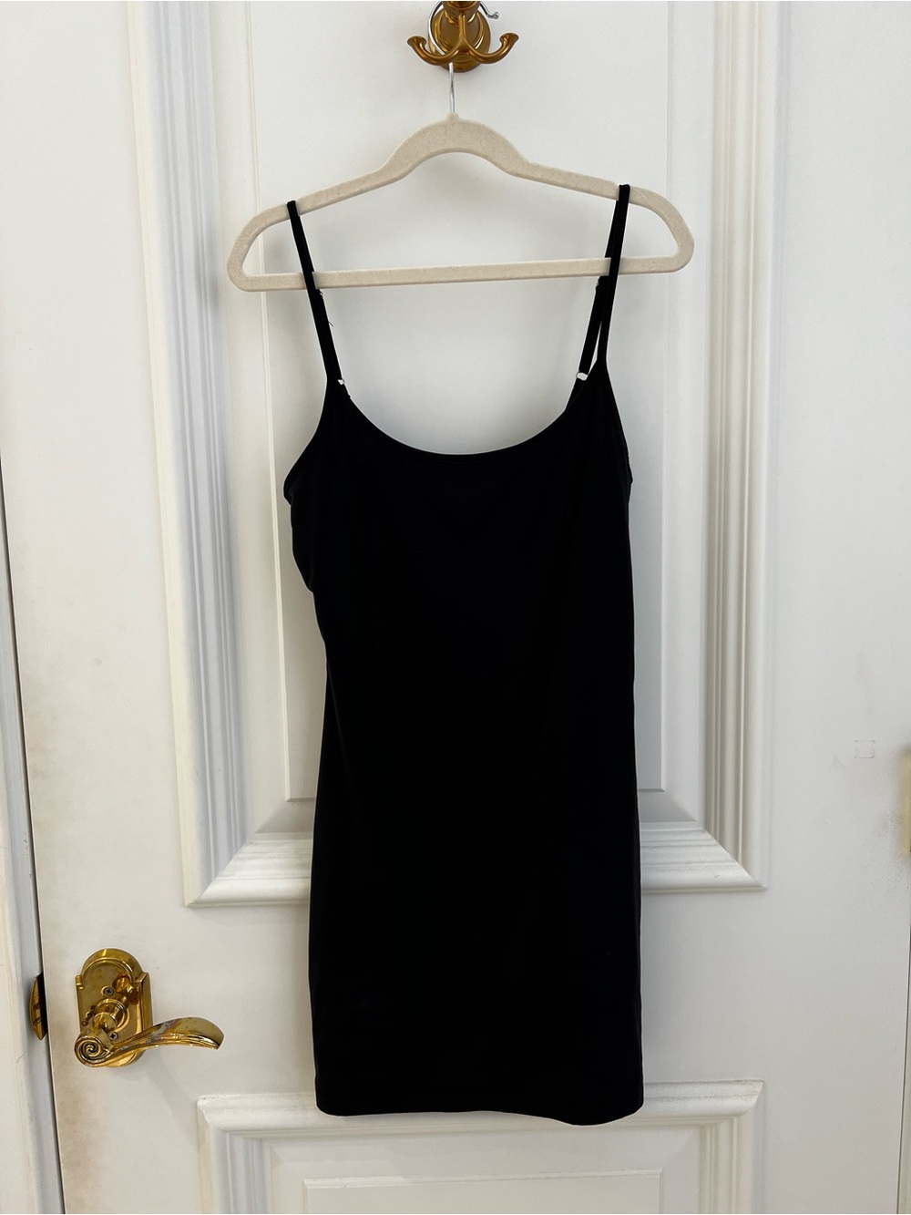 Edikted small mini black spaghetti strap dress